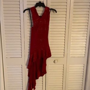 Red cocktail dress
